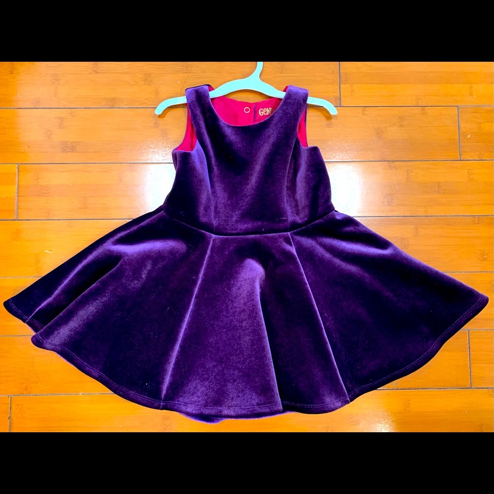 Velvet purple dress, size 4